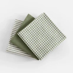 Tekstylia Kuchenne|Tekstylia Kuchenne|inny Komplet 3 ręczników kuchennych zielone 40x60 cm