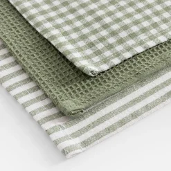 Tekstylia Kuchenne|Tekstylia Kuchenne|inny Komplet 3 ręczników kuchennych zielone 40x60 cm