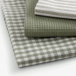 Tekstylia Kuchenne|Tekstylia Kuchenne|inny Komplet 3 ręczników kuchennych zielone 40x60 cm