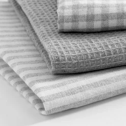 inny Komplet 3 ręczników kuchennych szare 40x60 cm