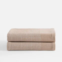 inny Komplet 2 ręczników kuchennych beżowe 40x60 cm