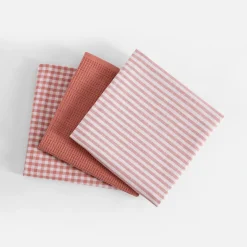 Tekstylia Kuchenne|Tekstylia Kuchenne|inny Komplet 3 ręczników kuchennych różowe 40x60 cm