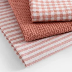 Tekstylia Kuchenne|Tekstylia Kuchenne|inny Komplet 3 ręczników kuchennych różowe 40x60 cm