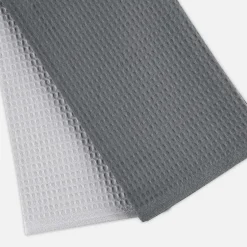 Tekstylia Kuchenne|Tekstylia Kuchenne|inny Komplet 2 ręczników kuchennych szaro-ciemnoszare 50x70 cm