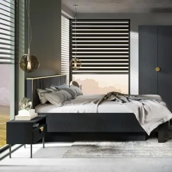 Szafki Nocne|Szafki|inny Komplet 2 szafek nocnych czarnych MOND