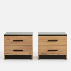 Szafki Nocne|Szafki|Exline Komplet 2 szafek nocnych z szufladami MALI