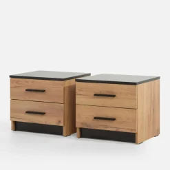 Szafki Nocne|Szafki|Exline Komplet 2 szafek nocnych z szufladami MALI