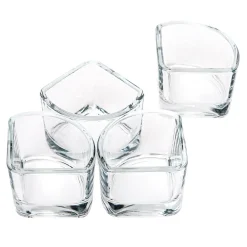 Miski, Patery I Półmiski| Komplet 4 szklanych miseczek OLAV 9 cm