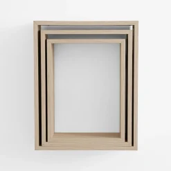 Półki|inny Komplet 3 szt. półek ściennych prostokątnych