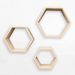 Półki|inny Komplet 3 szt. półek ściennych geometrycznych