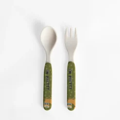 Jedzenie I Picie|Sztućce| Komplet 2 sztućców dla dzieci ŻYRAFA widelec i łyżka