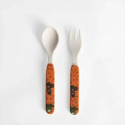 Dzieci Komplet 2 sztućców dla dzieci KROKODYL widelec i łyżka