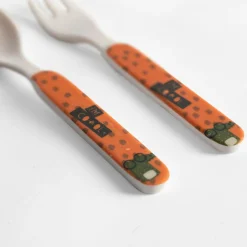 Dzieci Komplet 2 sztućców dla dzieci KROKODYL widelec i łyżka