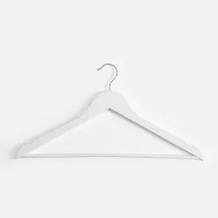 inny Komplet 4 wieszaków drewnianych białe