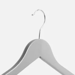 inny Komplet 4 wieszaków drewnianych szare