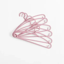 inny Komplet 6 wieszaków dziecięcych różowych