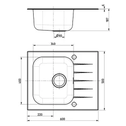 Zlewozmywaki|Alveus Komplet - zlewozmywak AGAT 30 z baterią YONA GLOSSY