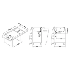 Zlewozmywaki|Alveus Komplet - zlewozmywak CANTO 30 ROYAL z baterią QUEEN