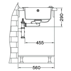 Alveus Komplet - zlewozmywak CANTO 130 z baterią GALLA i matą ALLROUND beton