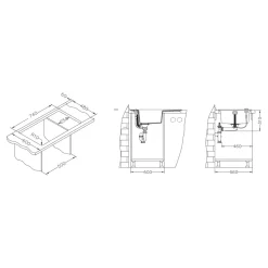 Alveus Komplet - zlewozmywak FLIN 30 ROYAL z baterią QUEEN