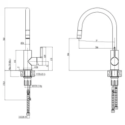 Alveus Komplet - zlewozmywak FLIN 30 ROYAL z baterią QUEEN