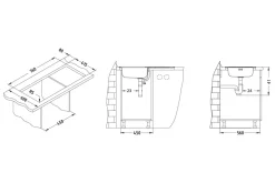 Alveus Komplet - zlewozmywak SNOW 170 z baterią FLUO