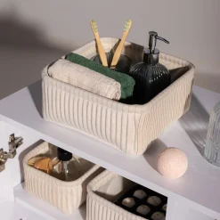 Pudełka I Pojemniki Do Przechowywania|Koszyki Dekoracyjne|inny Komplet koszy do przechowywania beż, 3 sztuki