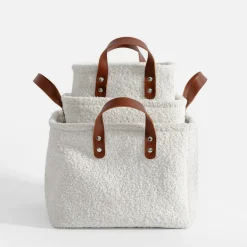 Pudełka I Pojemniki Do Przechowywania|Koszyki Dekoracyjne|inny Komplet koszy do przechowywania białe, 3 sztuki