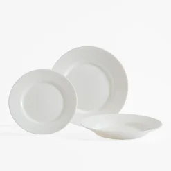 inny Komplet obiadowy biały PLUMI 18 el.