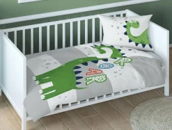 Pościel Dla Dzieci|Pościele| Komplet pościeli bambusowej, dinozaur 90x120 cm