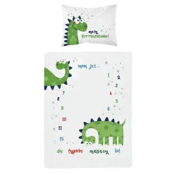 Pościel Dla Dzieci|Pościele| Komplet pościeli bambusowej, dinozaur 100x135 cm