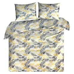 Pościele| Komplet pościeli bawełnianej ZŁOTE LIŚCIE 220x200 cm