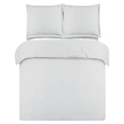 Pościele| Komplet pościeli bawełnianej biała WELLIS 160x200 cm