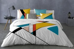 Komplet pościeli bawełnianej w trójkąty CENIT 160x200 cm