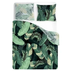 Pościele|Faro Komplet pościeli bawełnianej w liście bananowca TRENDY 220x200 cm