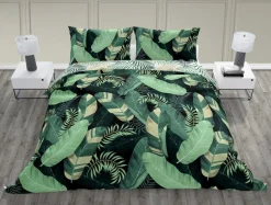 Pościele|Faro Komplet pościeli bawełnianej w liście bananowca TRENDY 220x200 cm