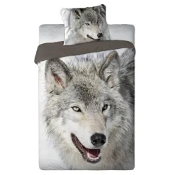 Pościel Dla Dzieci|Pościele|Faro Komplet pościeli młodzieżowej WILK 160x200 cm