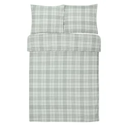 Pościele|Estetica Komplet pościeli w kratę jasnoszary GRID 160x200 cm