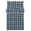 Estetica Komplet pościeli w kratę niebieski GRID 200x220 cm