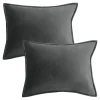 Poszewki I Poduszki Dekoracyjne| Komplet poduszek LEA grafit 50x65 cm