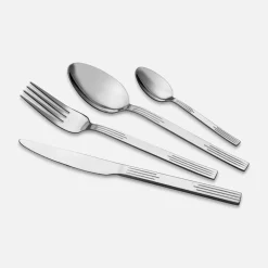 inny Komplet sztućców srebrny STRIPE 24 el.