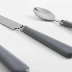 inny Komplet sztućców szary LORTIS 24 el.