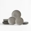 Lubiana Komplet talerzy szary DAISY CLOUD 18 el.