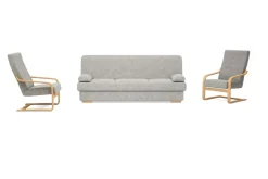 Komplety Wypoczynkowe| Komplet wypoczynkowy jasnoszary BAKU