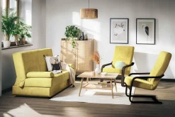 Komplet wypoczynkowy musztardowy BAKU