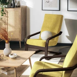 Komplet wypoczynkowy musztardowy BAKU