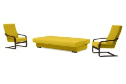 Komplet wypoczynkowy musztardowy BAKU