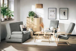 Komplet wypoczynkowy szary BAKU