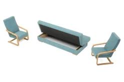 Komplet wypoczynkowy turkusowy BAKU