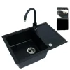 Zlewozmywaki|Alveus Komplet zlewozmywak granitowy ORLANDO 40 z baterią i matą ociekową czarny